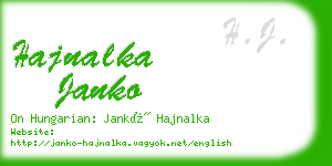 hajnalka janko business card